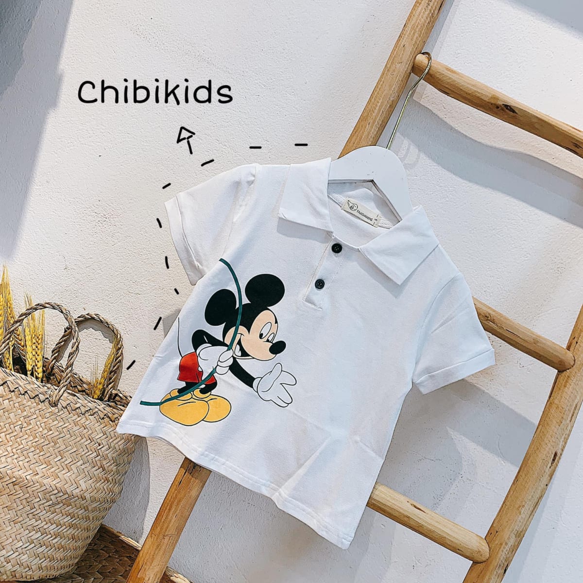 Áo Polo Mickey 3 Màu Size 13kg - 25kg
